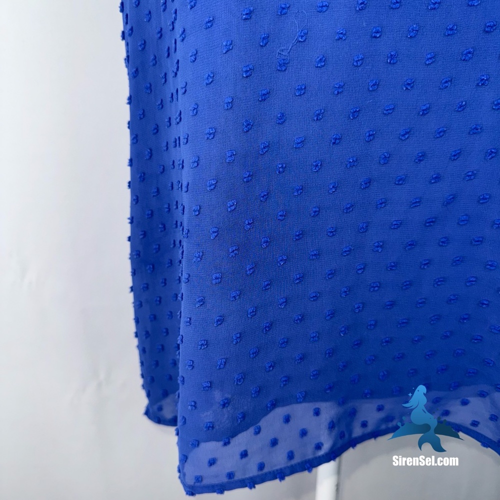 1164 J. Crew Sleeveless Blouse - Size 8 - Blue - Picture 5 of 16